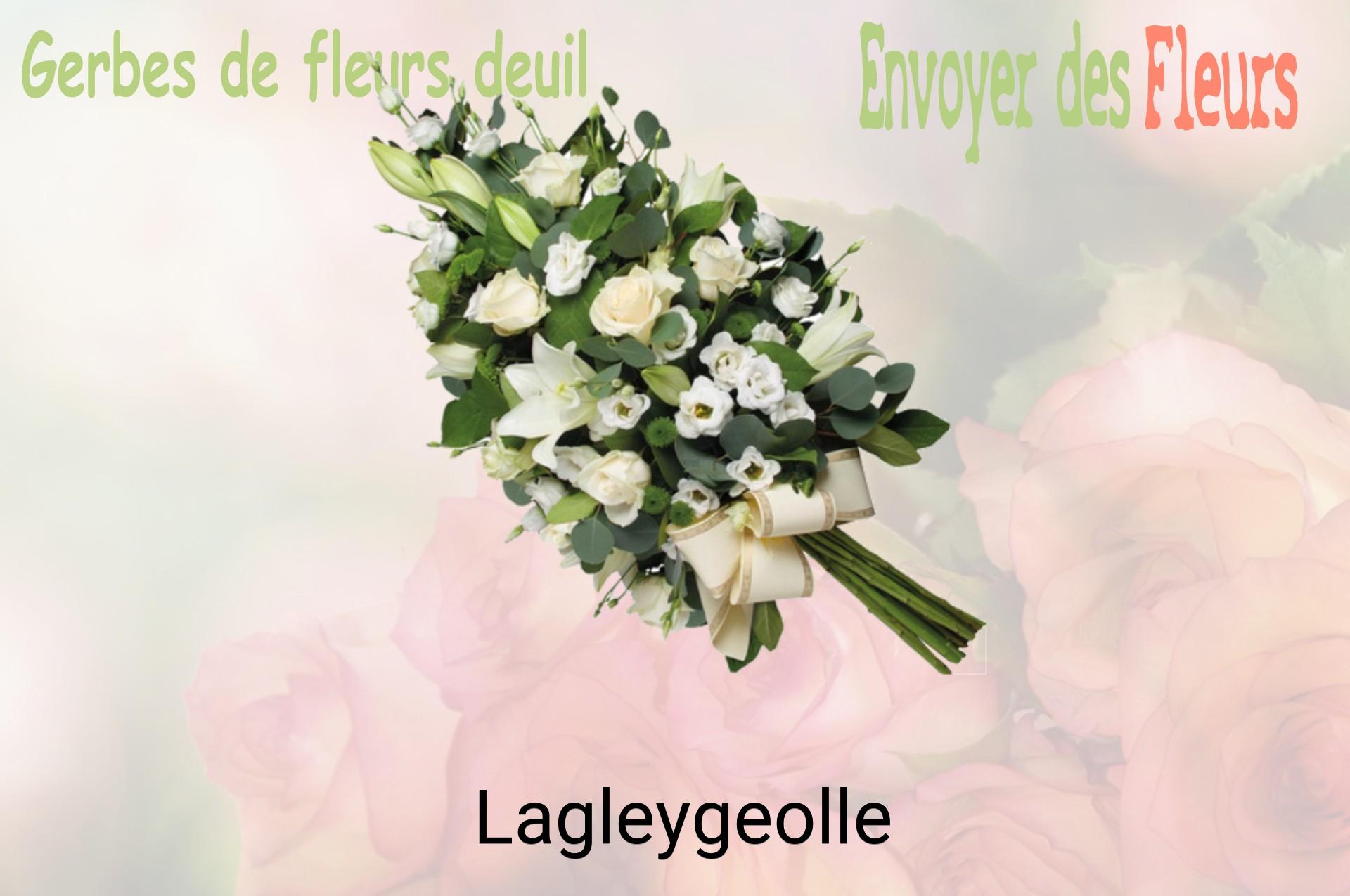 Gerbe de fleurs de deuil livrée à Lagleygeolle